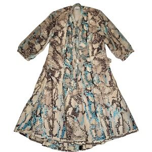 Coldwater‎ Creek Snake Print 2 Piece Womens Size M-L Blouse Skirt Western Rodeo